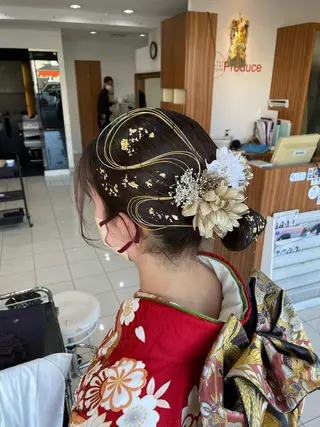 ミディアム ヘアアレンジ ☪︎⋆ hair & eye yuka˚✩のマツエク・マツパデザイン