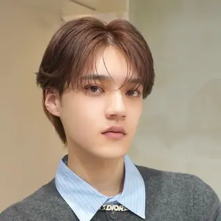 ショート カラー メンズ 岡田大志🇰🇷 中/韓メンズヘアのヘアスタイル