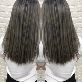 セミロング カラー famille所属・famille ファミーユのヘアスタイル