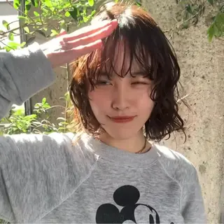 ミディアム パーマ uhiyama shotarouのヘアスタイル