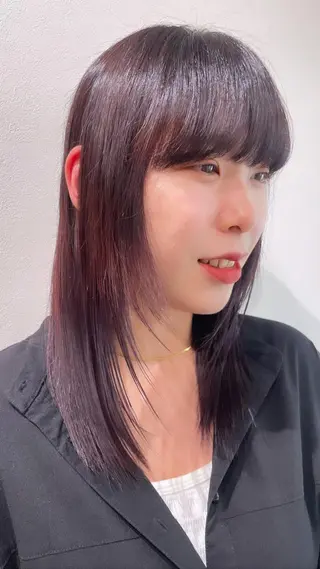 セミロング カラー コトミ【メンズ】 【曲がる縮毛矯正】のヘアスタイル