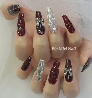 ロング カラー HANA 長さだしのネイルデザイン