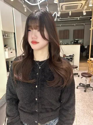 ロング カラー ヘアアレンジ トレンドlayer cut💐mihoのヘアスタイル