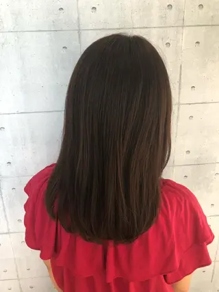 ミディアム カラー 金沢 広美のヘアスタイル
