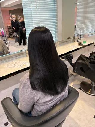 ロング カラー 透明感ベージュカラー 🪞上野🪞AIのヘアスタイル