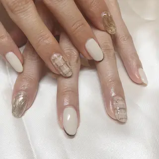 ネイル 【岐阜💅🏻】 オトナ可愛い🤍🪄のネイルデザイン