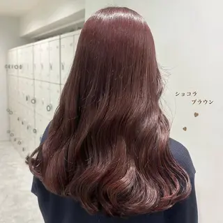 ロング カラー 韓国風艶髪🎀 暖色カラー🤍のヘアスタイル