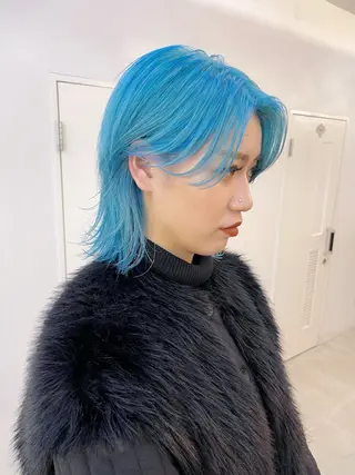 ミディアム カラー AiM 大名　似合わせカットのヘアスタイル