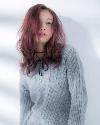 ロング パーマ 横浜ブリーチムラ直し ハイトーン/ブリーチのヘアスタイル