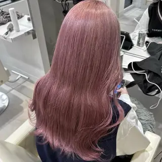 セミロング カラー ハイトーン×推し カラー💫Miyuのヘアスタイル