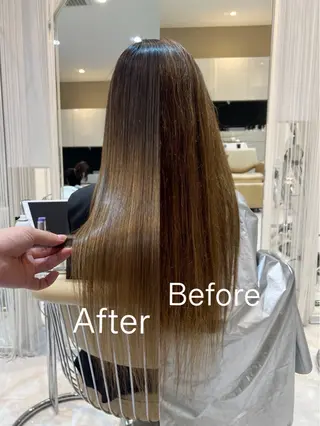 セミロング Watai 艶髪 當間 大知のヘアスタイル