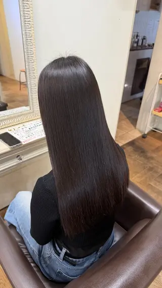 ロング 南草津/トレンドカラ ー/パーマ 西村美月のヘアスタイル