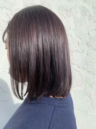 ミディアム カラー カワサキ マホのヘアスタイル