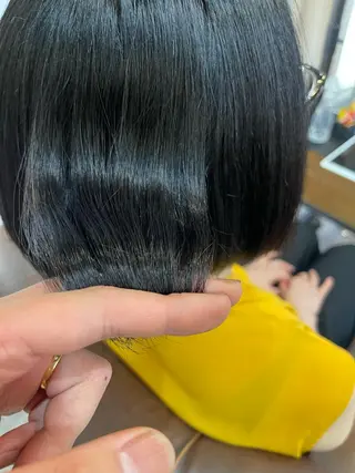 ショート カラー くせ毛カット終着点 カワサキトオル溝の口のヘアスタイル