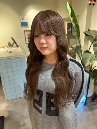 ロング カラー HANAME 原宿美容室のヘアスタイル