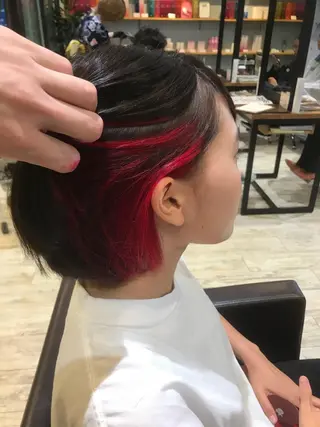 ミディアム カラー パーマ ヘアアレンジ メンズ キッズ ネイル マツエク・マツパ EnBlesS西宮 マンツーマン神道有基のヘアスタイル