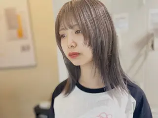 ミディアム カラー opus 店長大和 レイヤー/赤み消しのヘアスタイル