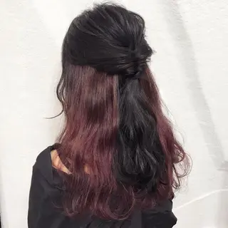 ロング カラー ヘアアレンジ K-POP好き美容師 🇰🇷Kai.Yのヘアスタイル