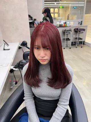 セミロング カラー 💖札幌カラー 指名No.1💖玲奈のヘアスタイル