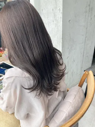 セミロング ✨色持ちの良い艶 カラー✨蟹江真世のヘアスタイル