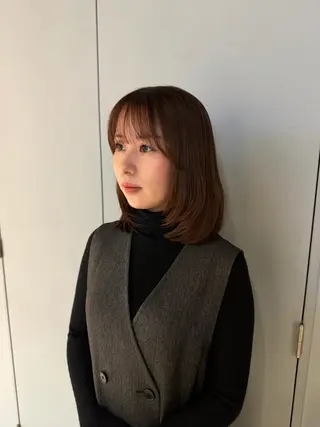 ミディアム カラー パーマ 👒oikawa kaede🍃のヘアスタイル