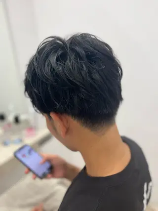 ショート パーマ メンズ 🫧ぷる艶カラー🫧 Yuubi🦩のヘアスタイル