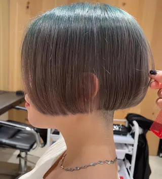 ショート カラー スキバサミを使わない カット🌼唯🌼のヘアスタイル