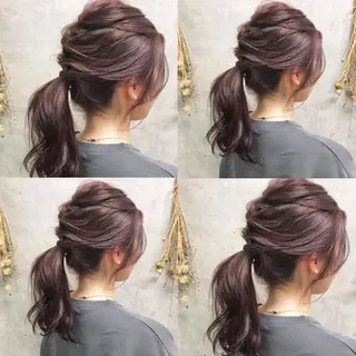 セミロング カラー ヘアアレンジ Satsuki ✂︎♡のヘアスタイル