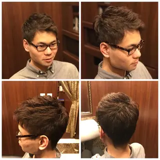 ショート 岡部 迅のヘアスタイル