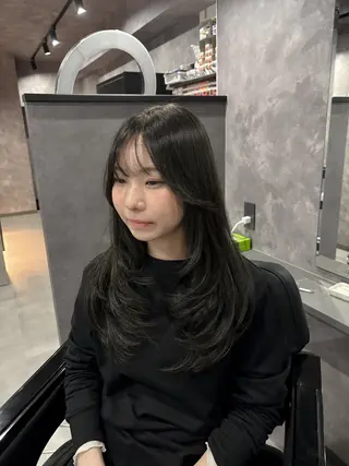 ロング カラー 韓国・網紅style 🦋HONOKA🦋のヘアスタイル