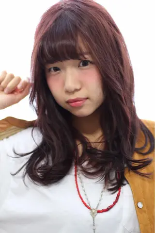 ロング カラー パーマ 安達 俊亮のヘアスタイル