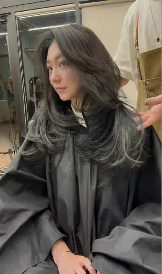 ロング 海外ヘア/美髪矯正 海外レイヤー/ヒラキのヘアスタイル