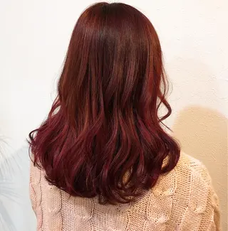 セミロング カラー 髪質改善／艶カラー 🫧harunaのヘアスタイル