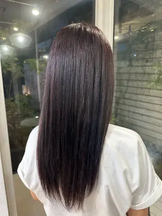 ロング カラー 縮毛矯正・透明感 カラー💙acoのヘアスタイル