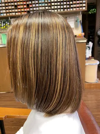 ミディアム カラー liL  hair サトウリョウタのヘアスタイル