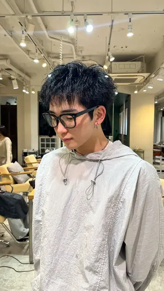 ショート メンズ センターパート職人 柏/メンズ/ ハルキのヘアスタイル