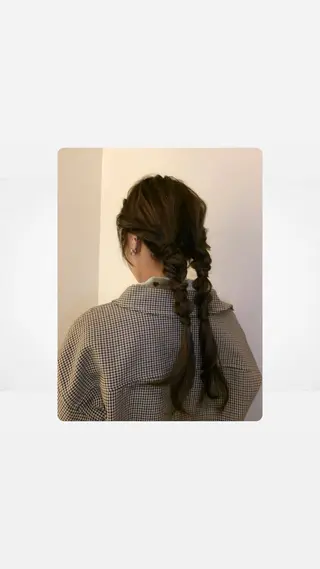 ヘアアレンジ yuzuki カラー /縮毛モデル募集のヘアスタイル