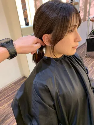 セミロング カラー 髪質改善サロン 心斎橋ARCHEのヘアスタイル