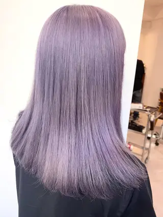 セミロング akina*ブリーチ ♡トレンドヘアのヘアスタイル