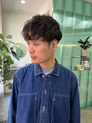 ショート パーマ 堀江/心斎橋/西大橋 四ツ橋【Vers】のヘアスタイル