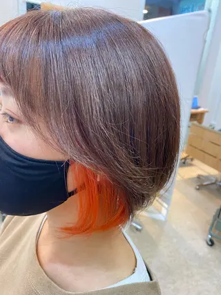 ミディアム カラー 柴田 将のヘアスタイル