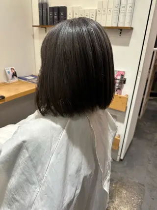 ミディアム 福井 優のヘアスタイル