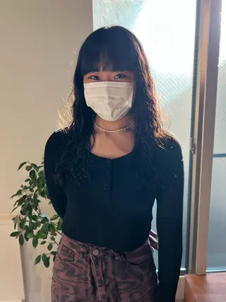 ロング パーマ io濱川 遥のヘアスタイル