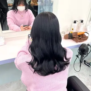 ミディアム カラー パーマ ヘアアレンジ 透明感ブリーチカラー 🌈TOMOHIROのヘアスタイル
