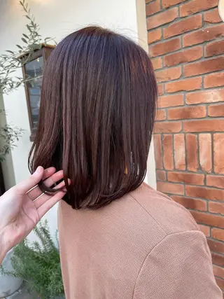 ミディアム カラー 顔まわりcut🌿 Hinakoのヘアスタイル