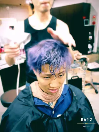 ショート ミディアム カラー パーマ メンズ SUNNY GRACEのヘアスタイル
