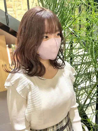 ミディアム カラー メンズカット松戸/韓 国/メンズパーマ航太のヘアスタイル