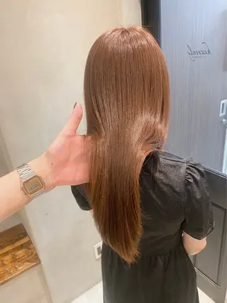 セミロング カラー レイヤー似合わせ 透明感カラーりきやのヘアスタイル