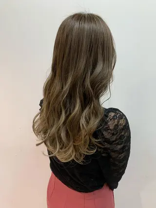 ロング カラー ボブ、縮毛矯正👑 心斎橋/高城涼也のヘアスタイル