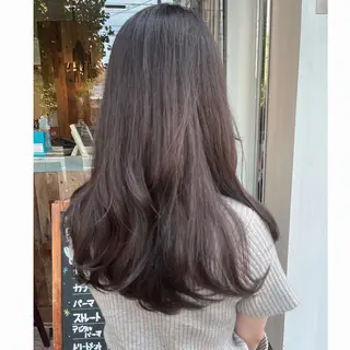 ロング カラー レイヤーカット🌈 透明感カラー🌷ユリのヘアスタイル